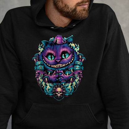 Cat Love Shirt, Funny Cat Lover Gift UnisexT-Shirt/Hoodie/Sweatshirt HLT00 - Cheshire Cat Shirt Alice in Wonderland Graphic T-Shirt, Women, Purple, XX-Large