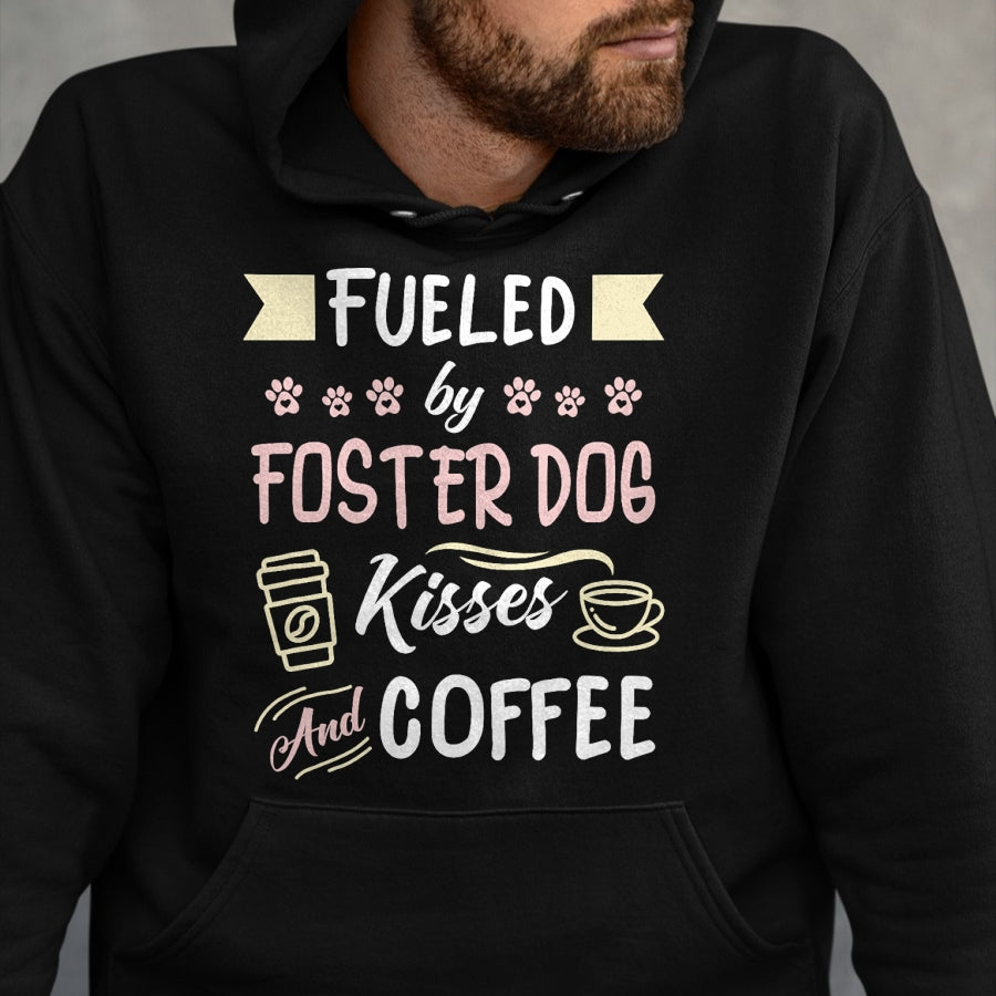 Dog Love Shirt, Dog Lover Gift T-Shirt/Hoodie/Sweatshirt HLT00 - Foster Dog Mom Coffee Lover T-Shirt
