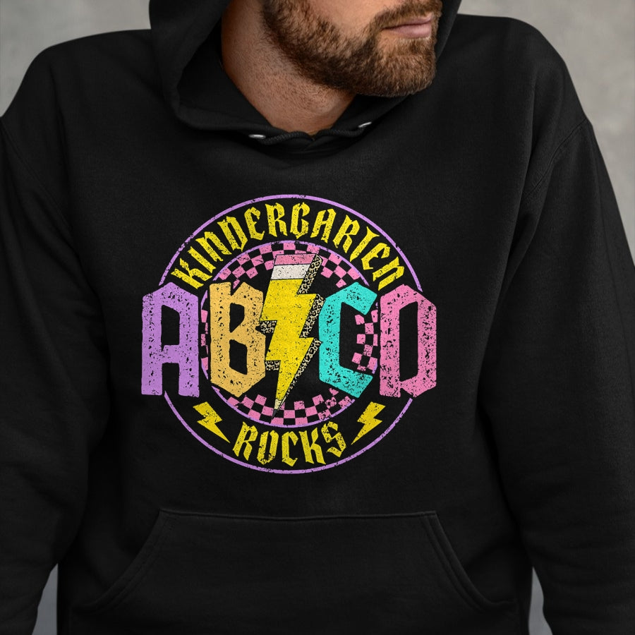 Best Student Shirt, Funny Back To School UnisexT-Shirt/Hoodie/Sweatshirt HLT00 - Kindergarten Rocks ABCD Back To School Funny Rock Teacher T-Shirt (1)