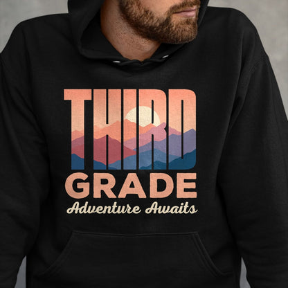 Best Student Shirt, Funny Back To School UnisexT-Shirt/Hoodie/Sweatshirt HLT00 - Third Grade Adventure Awaits First Day of 3rd Grade T-Shirt T-Shirt