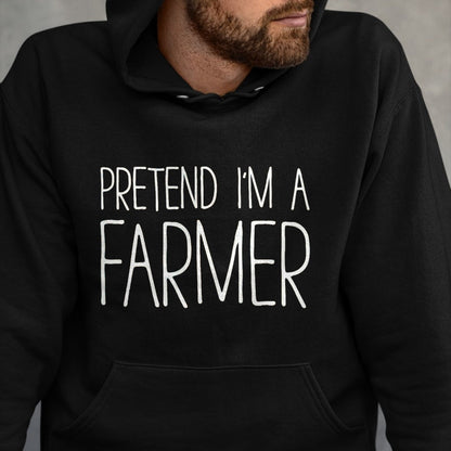 Best Farmer Life Shirt, Funny Farmer UnisexT-Shirt/Hoodie/Sweatshirt HLT00 - Pretend I'm A Farmer Shirt Adult Kids Men Women Costume T-Shirt, Men, Black, Large