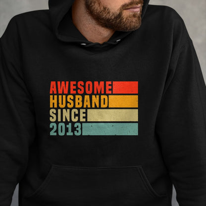 Best Wife Shirt, Wife and Husband Unisex T-Shirt/Hoodie/Sweatshirt HLT00 - 10th Wedding Anniversary For Him - Awesome Husband 2013 T-Shirt