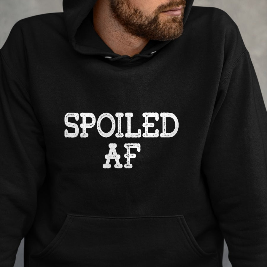 Best Wife Shirt, Wife and Husband Unisex T-Shirt/Hoodie/Sweatshirt HLT00 - Spoiled AF Broke Spoiled Husband Wife Funny Matching Couple T-Shirt