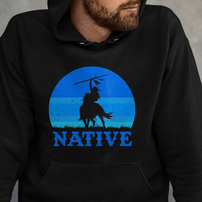 Native American T-Shirts, Vintage Native American Unisex T-Shirt/Hoodie/Sweatshirt HLT00 - Northwest Native American Knight Pride Mountain Warrior (1)