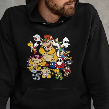 Best Wife Shirt, Wife and Husband Unisex T-Shirt/Hoodie/Sweatshirt HLT00 - Nintendo Super Mario Bowser Enemy Group Shot T-Shirt (1)