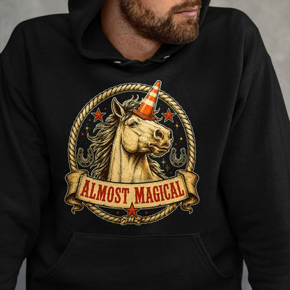 Best Horse Lover Shirt , Funny Horse UnisexT-Shirt/Hoodie/Sweatshirt HLT00 - Funny Horse Unicorn Graphic Almost Magical Slogan T-Shirt
