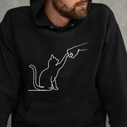 Cat Love Shirt, Funny Cat Lover Gift UnisexT-Shirt/Hoodie/Sweatshirt HLT00 - Cute Pet Tee I Love My Cat Best Friend Fist Bump Paw Cat T-Shirt, Men, Black, 3X-Large
