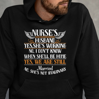 Funny Nurse Shirt, Nurse Unisex T-Shirt/Hoodie/Sweatshirt HLT00 - I Am A Nurse's Husband T Shirt, Nurse Wife T Shirt Long Sleeve T-Shirt