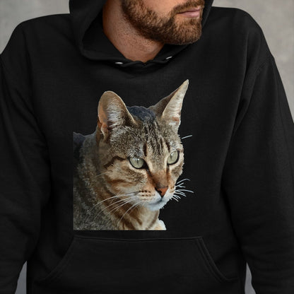 Cat Love Shirt, Funny Cat Lover Gift UnisexT-Shirt/Hoodie/Sweatshirt HLT00 - Stunning Tabby Cat Close Up Portrait Vector T-Shirt