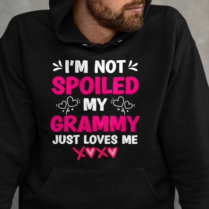 Best Wife Shirt, Wife and Husband Unisex T-Shirt/Hoodie/Sweatshirt HLT00 - I'm Not Spoiled My Grammy Just Loves Me Granddaughter Girls T-Shirt