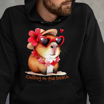 Cute Capybara Shirt, Funny Capybara Unisex T-Shirt/Hoodie/Sweatshirt HLT00 - Funny Capybara Long Sleeve T-Shirt