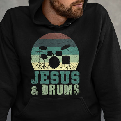 Christian Tee, Christian Faith Unisex T-Shirt/Hoodie/Sweatshirt HLT00 - Drummer Christian Religious Drums Player Gift Jesus T-Shirt