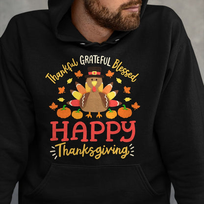 Best Thanksgiving Family Shirt , Funny Thanksgiving UnisexT-Shirt/Hoodie/Sweatshirt HLT00 - Thankful Grateful Blessed Happy Thanksgiving Turkey Gobble T-Shirt