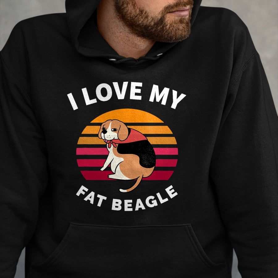 Dog Love Shirt, Dog Lover Gift T-Shirt/Hoodie/Sweatshirt HLT00 - I Love My Fat Beagle - Beagle Dog T-Shirt (1)