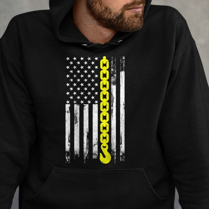 Best Truck Driver Life Shirt, Funny Trucker UnisexT-Shirt/Hoodie/Sweatshirt HLT00 - Tow Truck Driver Thin Yellow line USA Flag Gift Towing Dad T-Shirt