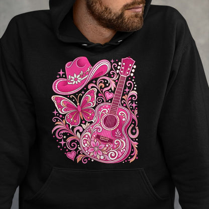 Guitar Lover Shirt, Funny Guitar UnisexT-Shirt/Hoodie/Sweatshirt HLT00 - Western Cowgirl Guitar Women Girls T-Shirt