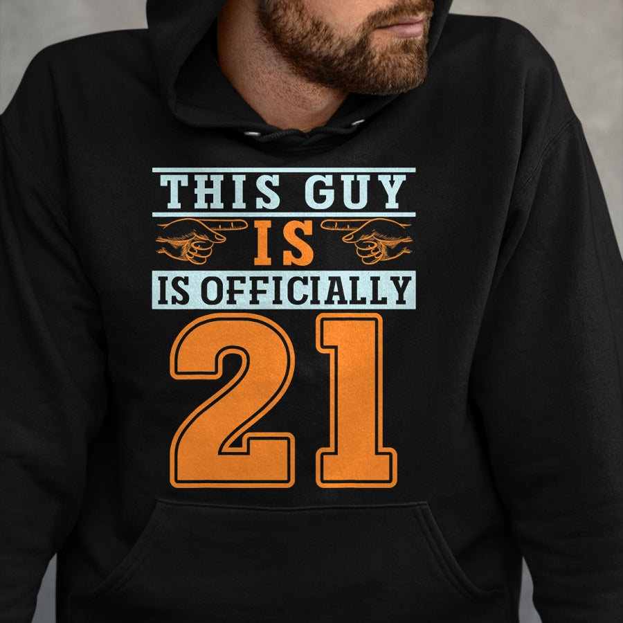 Best Wife Shirt, Wife and Husband Unisex T-Shirt/Hoodie/Sweatshirt HLT00 - This Guy Is Officially 21 Years Of Being Awesome Birthday T-Shirt (1)