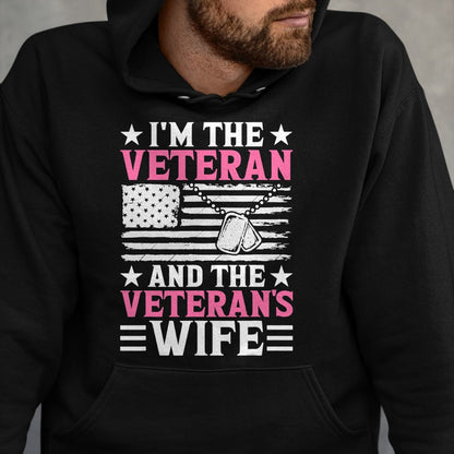 Proud Veteran Shirt, Funny Veteran UnisexT-Shirt/Hoodie/Sweatshirt HLT00 - Female Veteran and Veteran_s Wife Women Veteran Mom Grandma T-Shirt