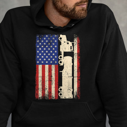 Best Truck Driver Life Shirt, Funny Trucker UnisexT-Shirt/Hoodie/Sweatshirt HLT00 - Truck Driver USA American Flag Patriotic Trucker Men T-Shirt