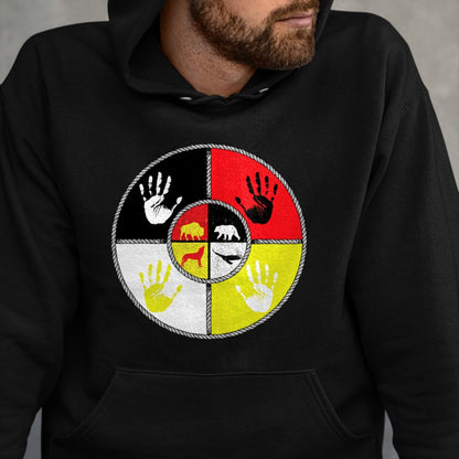 Native American T-Shirts, Vintage Native American Unisex T-Shirt/Hoodie/Sweatshirt HLT00 - Native Americans - Medicine Wheel - MMIW