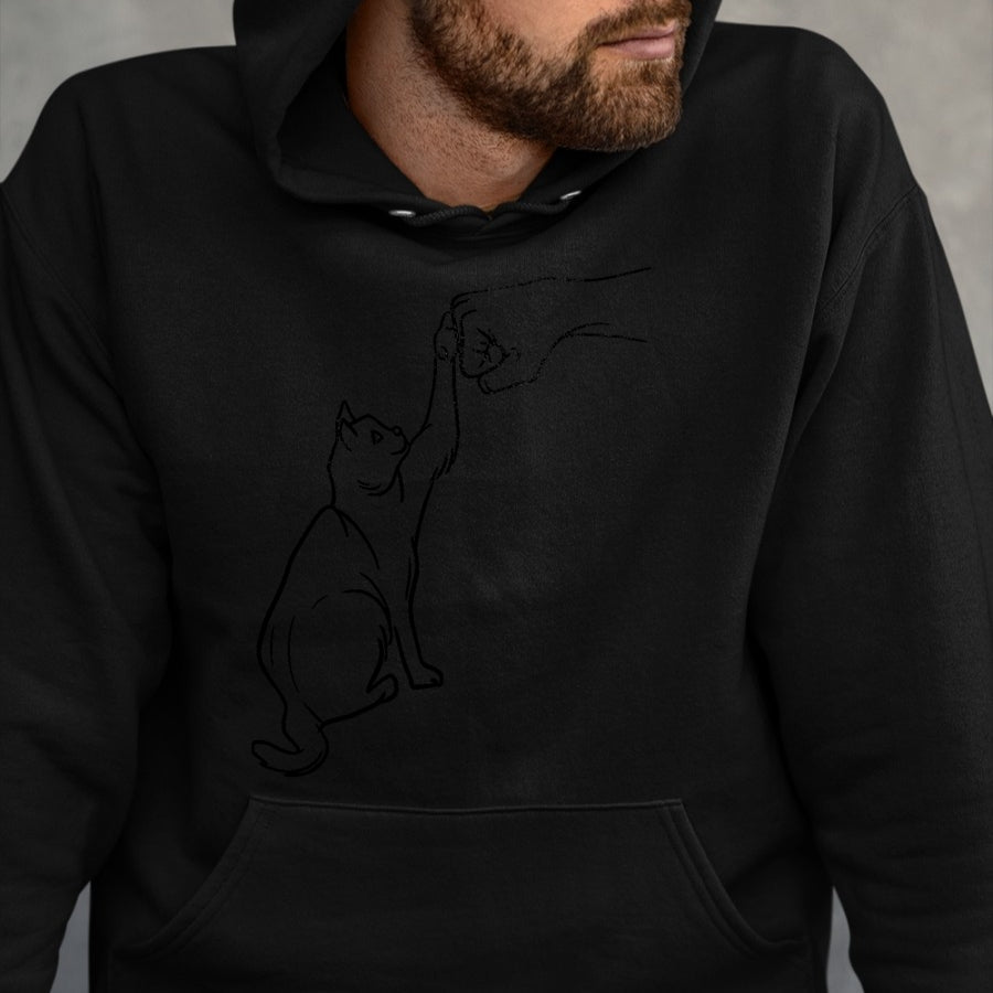 Cat Love Shirt, Funny Cat Lover Gift UnisexT-Shirt/Hoodie/Sweatshirt HLT00 - Funny Cat Best Friend Fist Bump Cat Lover T-Shirt (2)