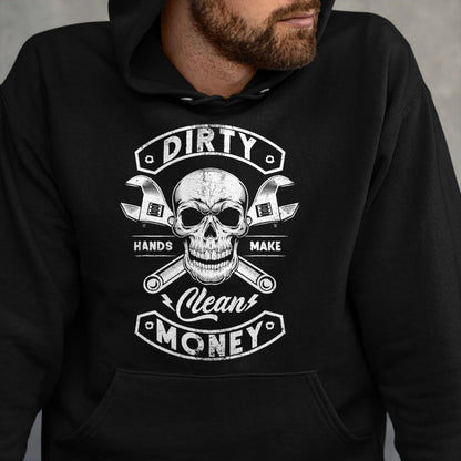Best Mechanic Life Shirt, Funny Mechanic UnisexT-Shirt/Hoodie/Sweatshirt HLT00 - My Hands May Be Dirty But My Money is Clean Mechanic Repair T-Shirt