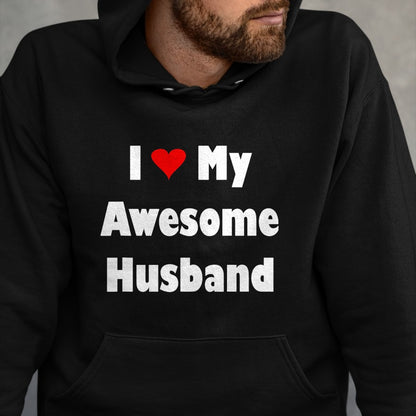 Best Wife Shirt, Wife and Husband Unisex T-Shirt/Hoodie/Sweatshirt HLT00 - Womens My Husband Is Awesome Tee I Love My Awesome Husband T-Shirt