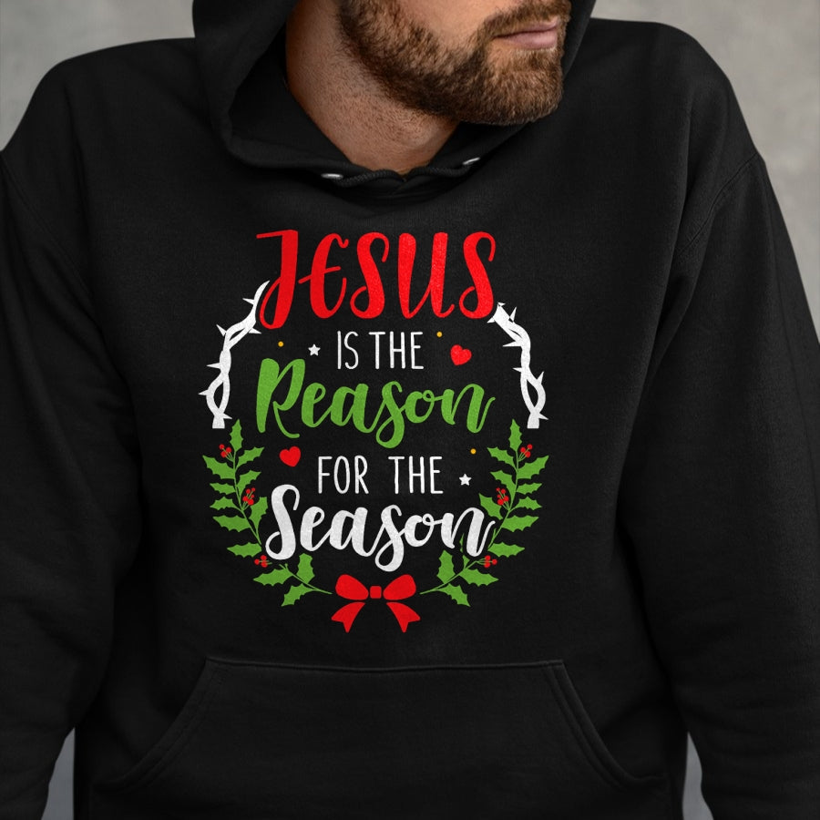 Christian Tee, Christian Faith Unisex T-Shirt/Hoodie/Sweatshirt HLT00 - Jesus is the reason for the season christian christmas T-Shirt