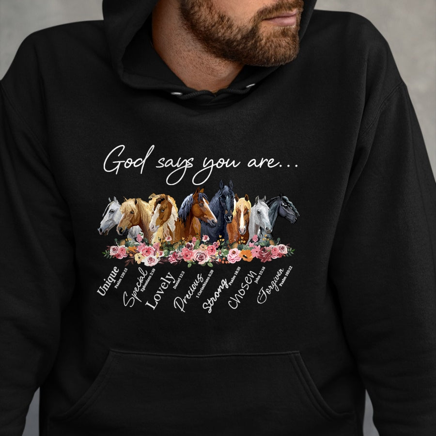 Best Horse Lover Shirt , Funny Horse UnisexT-Shirt/Hoodie/Sweatshirt HLT00 - Horses God Says You are Religious Inspirational Horse Lover T-Shirt
