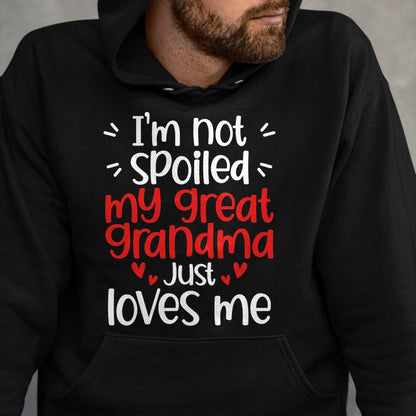 Best Wife Shirt, Wife and Husband Unisex T-Shirt/Hoodie/Sweatshirt HLT00 - I'm Not Spoiled My Great Grandma Loves Me Funny Best Friend T-Shirt