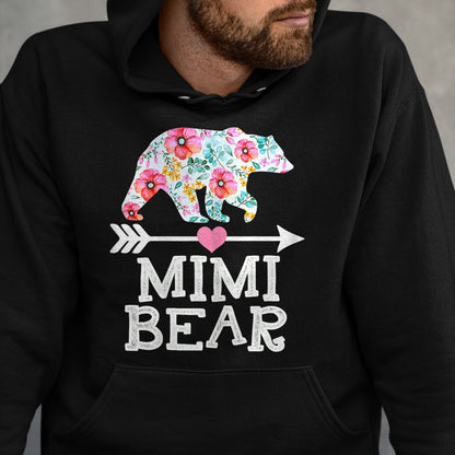 Best Grandma Shirt, Proud Grandma Unisex T-Shirt/Hoodie/Sweatshirt HLT00 - Mimi Bear Mom Grandma Floral Happy Mother's Day tee T-Shirt