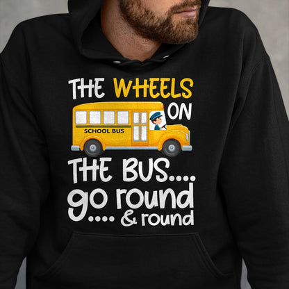 Best Student Shirt, Funny Back To School UnisexT-Shirt/Hoodie/Sweatshirt HLT00 - The Wheels On The Bus Toddler Kids Back to School T-Shirt