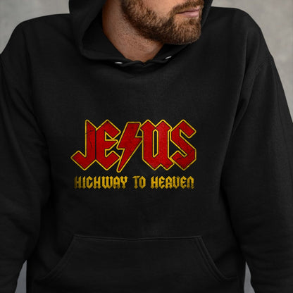 Christian Tee, Christian Faith Unisex T-Shirt/Hoodie/Sweatshirt HLT00 -Christ Jesus Highway To Heaven, Superhero Jesus Christian Premium T-Shirt