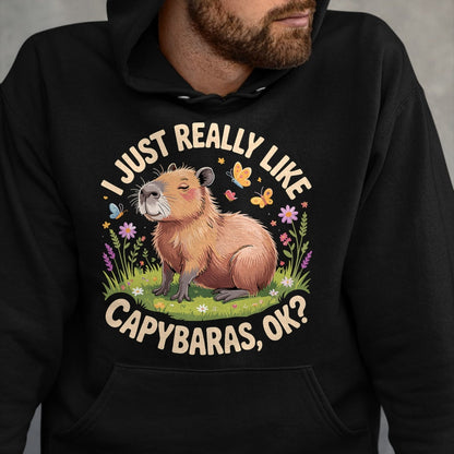 Cute Capybara Shirt, Funny Capybara Unisex T-Shirt/Hoodie/Sweatshirt HLT00 - Funny Capybara Art for Men Women Kids Capy Rodent Capybara T-Shirt (1)