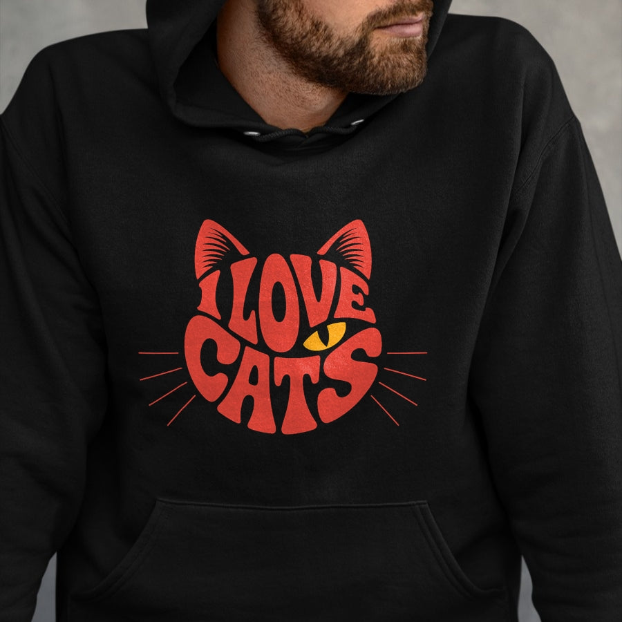 Cat Love Shirt, Funny Cat Lover Gift UnisexT-Shirt/Hoodie/Sweatshirt HLT00 - I Love Cats T-Shirt (1)