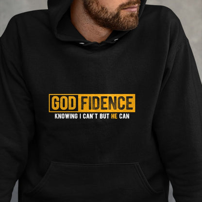 Christian Tee, Christian Faith Unisex T-Shirt/Hoodie/Sweatshirt HLT00 - Knowing I Can_t But He Can Christian Religious Jesus T-Shirt