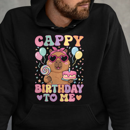 Cute Capybara Shirt, Funny Capybara Unisex T-Shirt/Hoodie/Sweatshirt HLT00 - Funny Capybara Birthday to Me Cute Girls Birthday Capybara T-Shirt