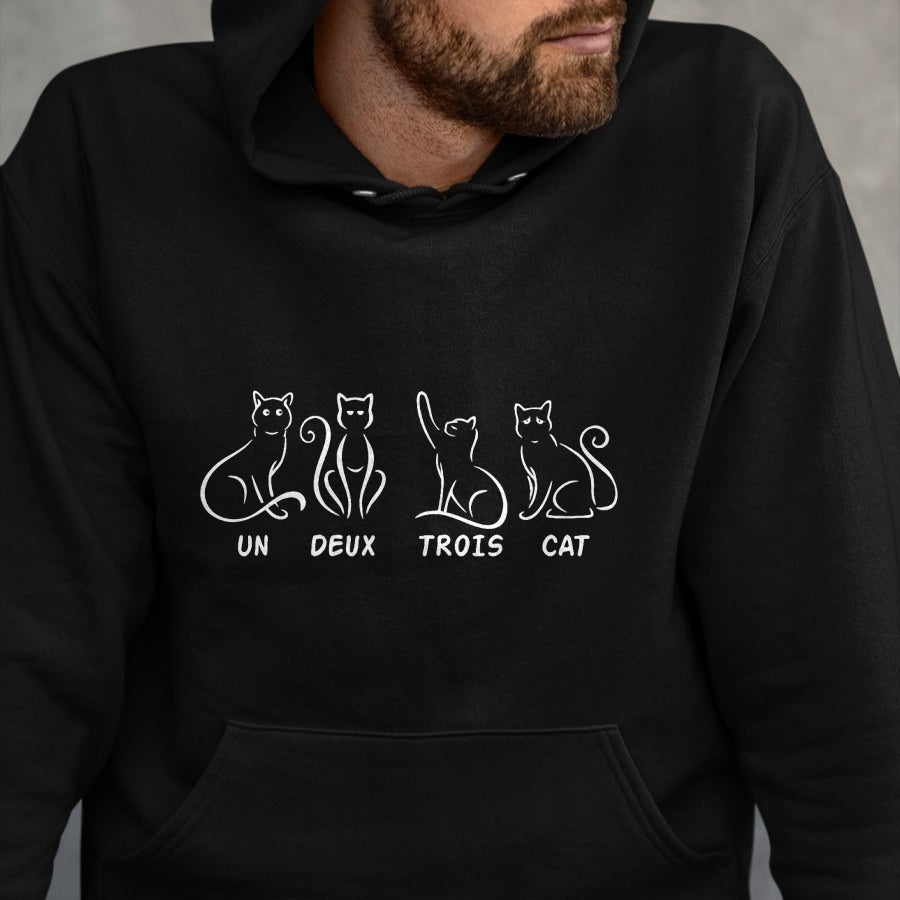 Cat Love Shirt, Funny Cat Lover Gift UnisexT-Shirt/Hoodie/Sweatshirt HLT00 - Un Deux Trois Cat - Cats, Rentents, House Tiger T-Shirt