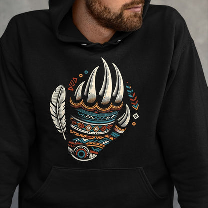 Native American T-Shirts, Vintage Native American Unisex T-Shirt/Hoodie/Sweatshirt HLT00 - Native Heritage Month Proud Native American Bear Claws
