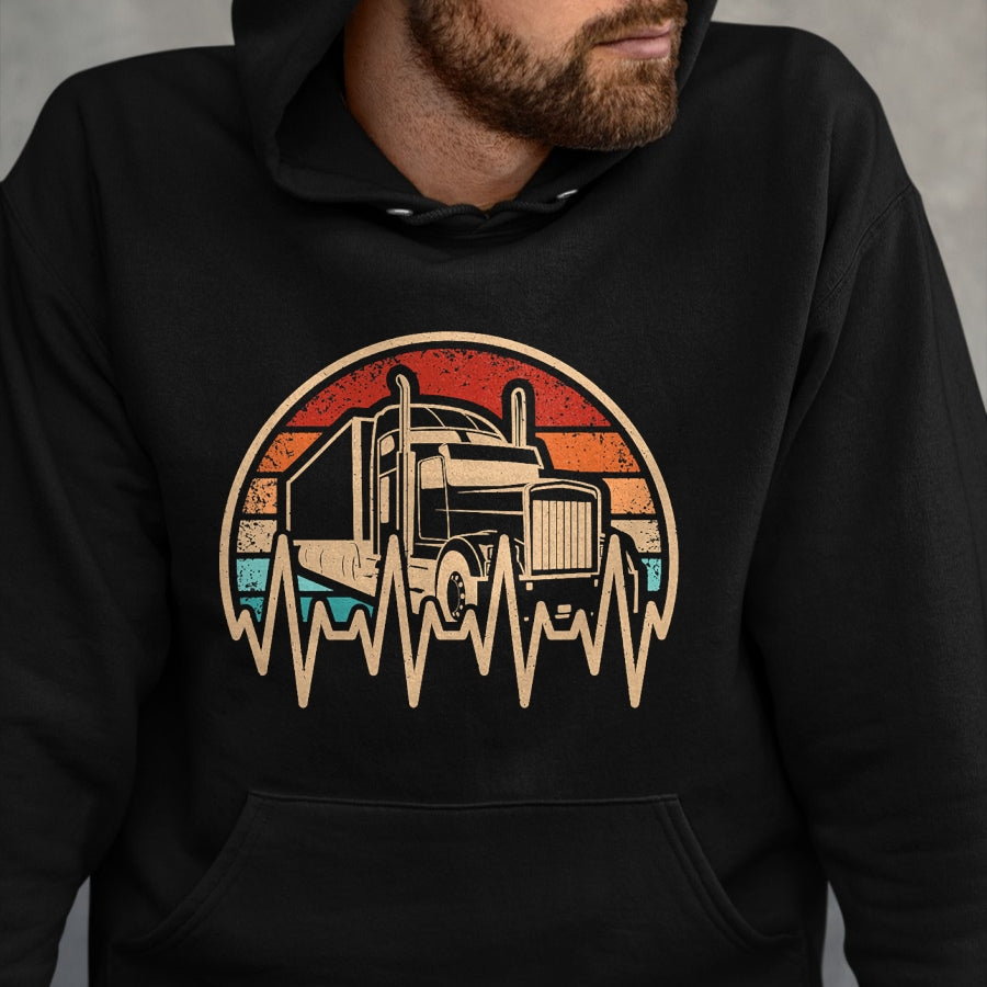 Best Truck Driver Life Shirt, Funny Trucker UnisexT-Shirt/Hoodie/Sweatshirt HLT00 - Vintage Trucker Retro Big Rig Semi Truck Driver Men Boys T-Shirt