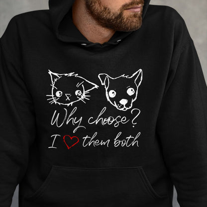 Cat Love Shirt, Funny Cat Lover Gift UnisexT-Shirt/Hoodie/Sweatshirt HLT00 - Cat and Dog Lover I Love Puppies and Kittens T-Shirt (2)