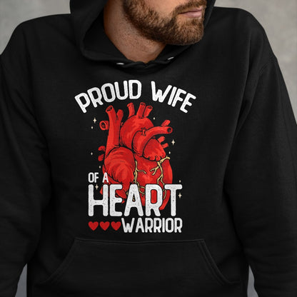 Best Wife Shirt, Wife and Husband Unisex T-Shirt/Hoodie/Sweatshirt HLT00 - Gift for wife T shirt, lucky wife   Proud Wife Of A Heart Warrior Heart Surgery T-Shirt