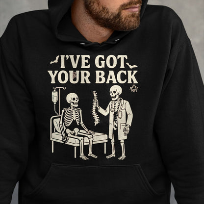Best Doctor Shirt, Funny Doctor UnisexT-Shirt/Hoodie/Sweatshirt HLT00 - I've Got Your Back Halloween Skeleton Doctor Costume T-Shirt, Men, Dark Heather Grey, 3X-Large