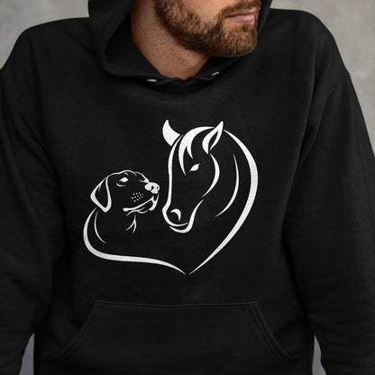 Best Horse Lover Shirt , Funny Horse UnisexT-Shirt/Hoodie/Sweatshirt HLT00 - Horse and Dog Women and Men Motif Horse Dog Lover T-Shirt T-Shirt