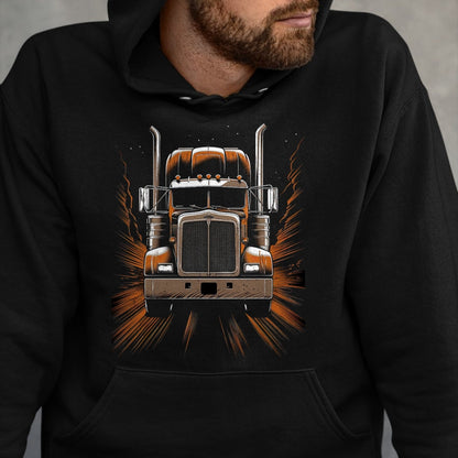 Best Truck Driver Life Shirt, Funny Trucker UnisexT-Shirt/Hoodie/Sweatshirt HLT00 - Trucker American Flag Big Rig Semi-Trailer Truck Driver T-Shirt (1)