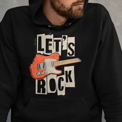 Guitar Lover Shirt, Funny Guitar UnisexT-Shirt/Hoodie/Sweatshirt HLT00 - Let_s Rock Electric Guitar Music Lovers Band Guitarists Retro T-Shirt