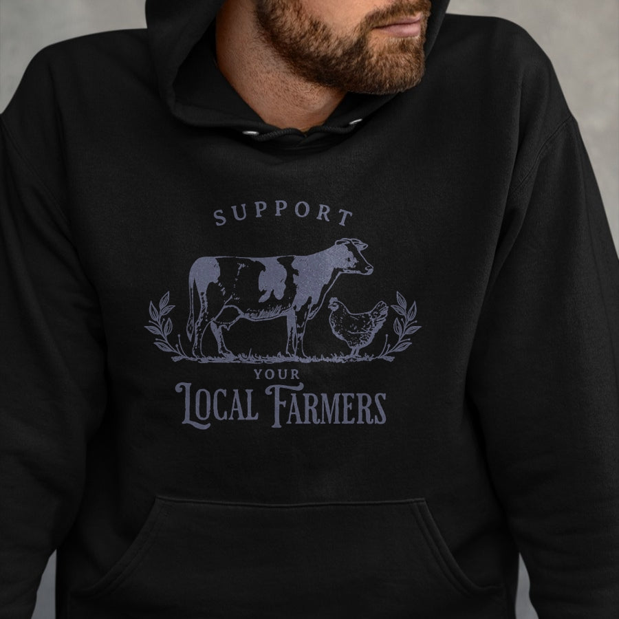 Best Farmer Life Shirt, Funny Farmer UnisexT-Shirt/Hoodie/Sweatshirt HLT00 - Support Your Local Cattle Rancher Farmer Country Farm Life T-Shirt