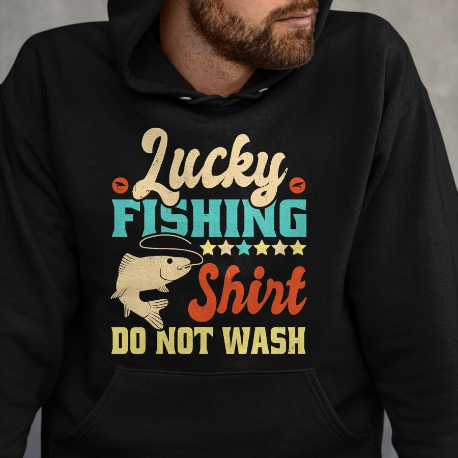 Gift for Dad Shirt, Funny Dad Unisex T-Shirt/Hoodie/Sweatshirt HLT00 – Funny My Lucky Fishing Shirt For Men Women Dad T-Shirt