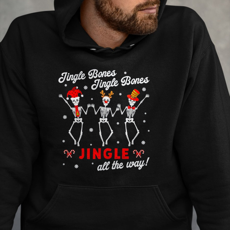 Funny Nurse Shirt, Nurse Unisex T-Shirt/Hoodie/Sweatshirt HLT00 - Ortho Nurse Christmas Skeleton Orthopedic Crew Trauma Nurse T-Shirt