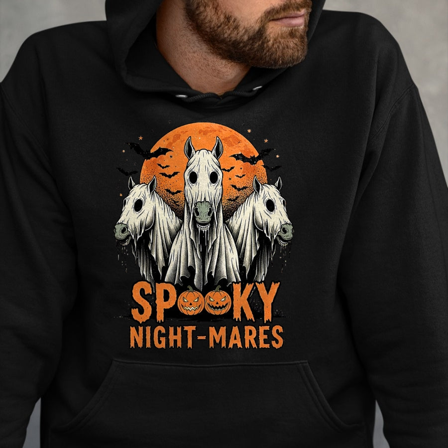 Best Horse Lover Shirt , Funny Horse UnisexT-Shirt/Hoodie/Sweatshirt HLT00 - Spooky Night-Mares Halloween Horse Ghost Funny Spooky Season T-Shirt